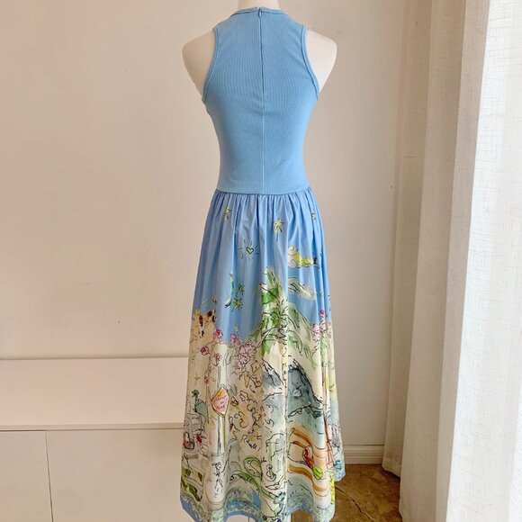 Alemais Anouk Sky Blue Mid-Length Dress - Picture 11 of 16